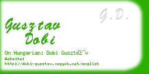 gusztav dobi business card